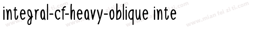 integral-cf-heavy-oblique integral-字体转换